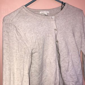 H&M button up gray sweater